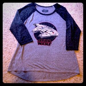 Star Wars The Last Jedi Baseball Tee Size XL EUC